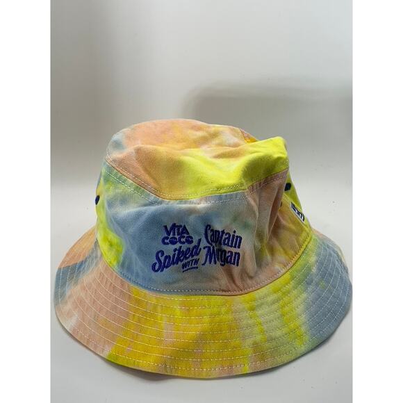 THE GAME Unisex Yellow/Orange/Blue Captain Morgan Tie-Dye Bucket Hat OS - Picture 1 of 8